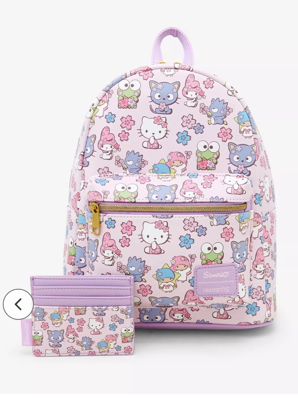 Loungefly  NW T Hello Kitty And Friends Floral Mini backpack w/wallet